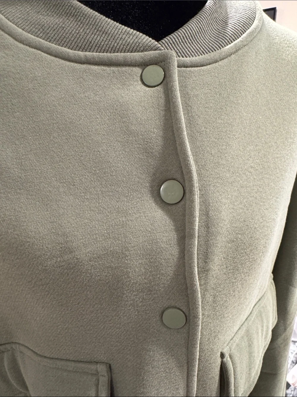 NEVER WORN - Amazon Women's Light Green Bomber Jacket - Size M